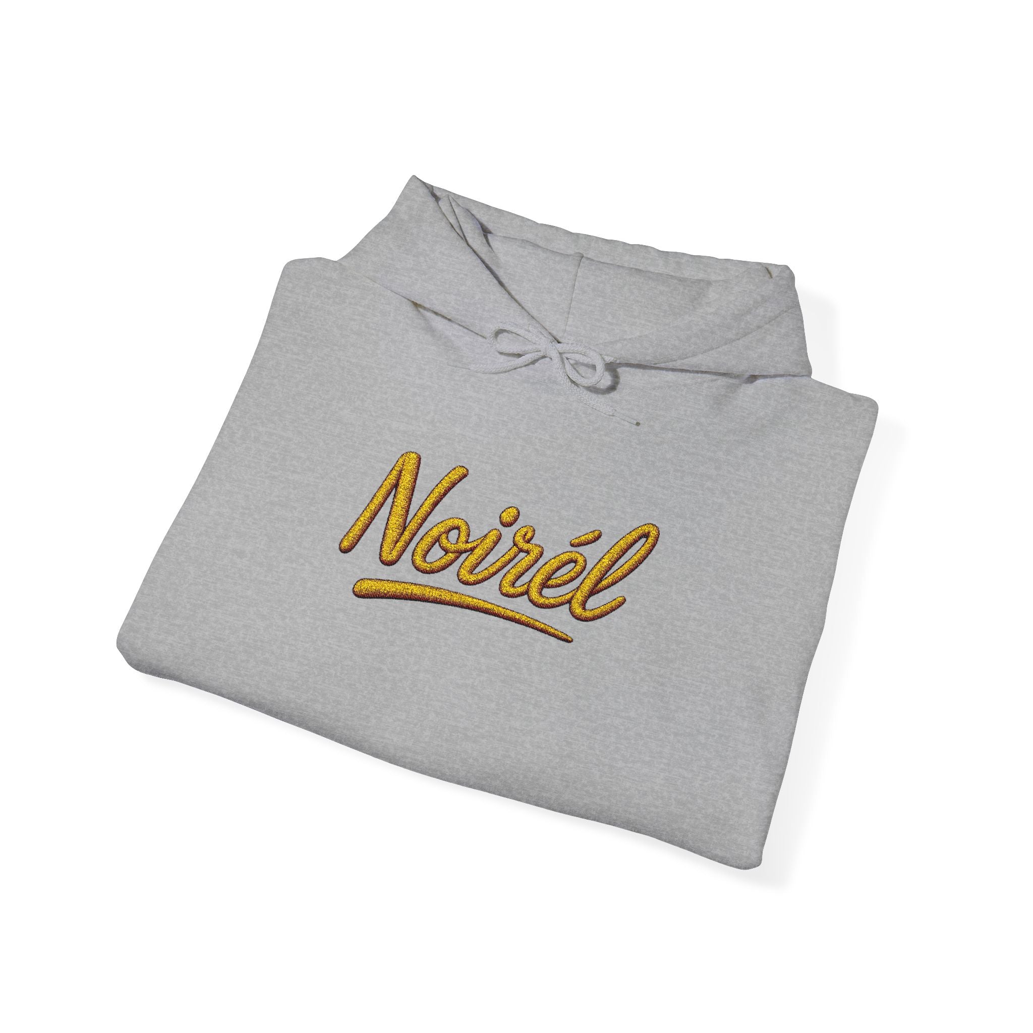NOIRÉL Script Hoodie – Gold gesticktes Logo