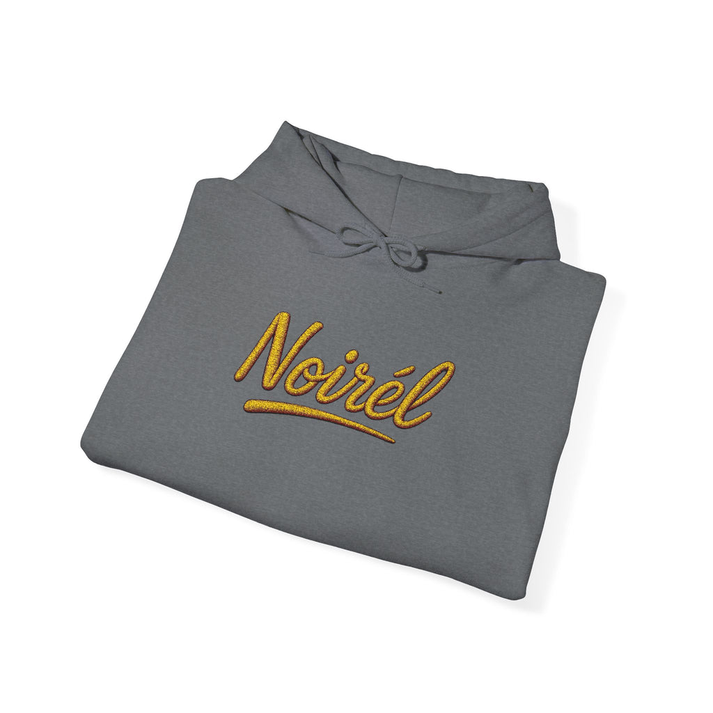 NOIRÉL Script Hoodie – Gold gesticktes Logo