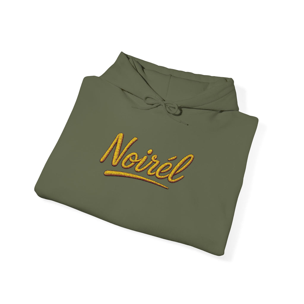 NOIRÉL Script Hoodie – Gold gesticktes Logo