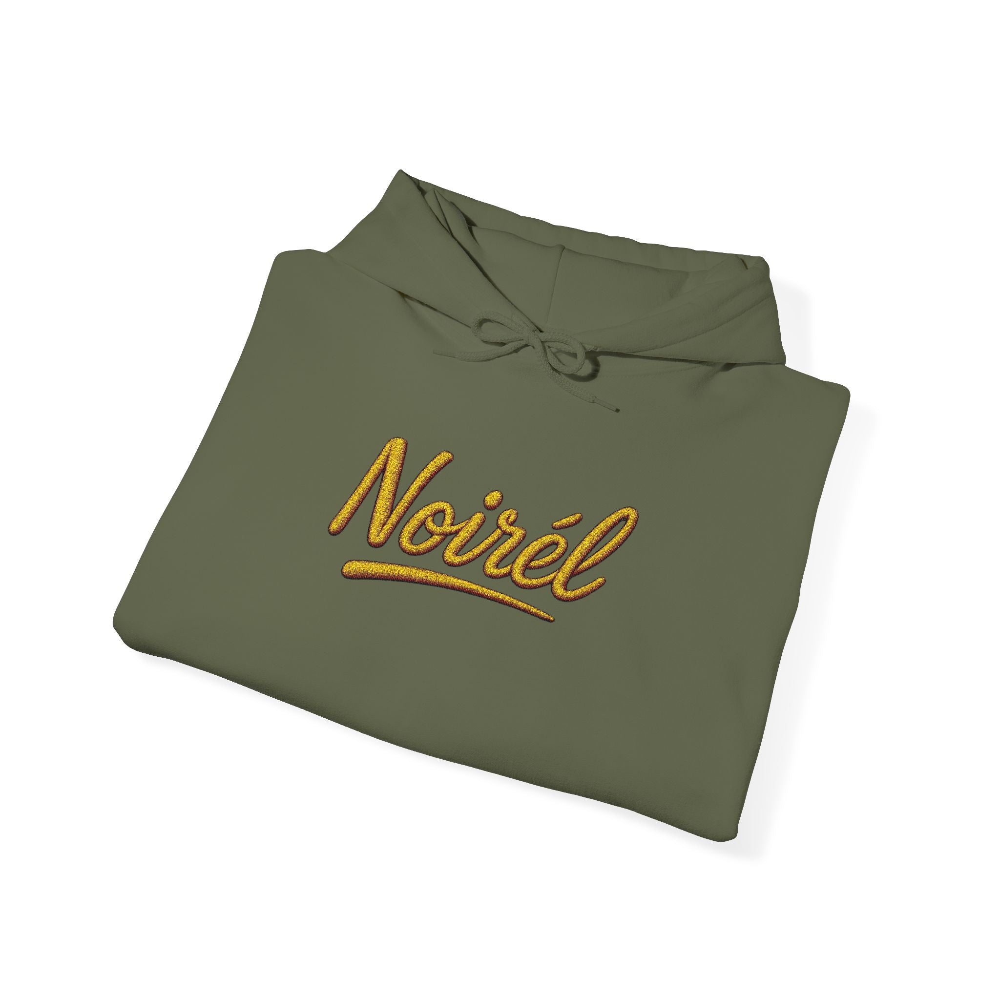 NOIRÉL Script Hoodie – Gold gesticktes Logo