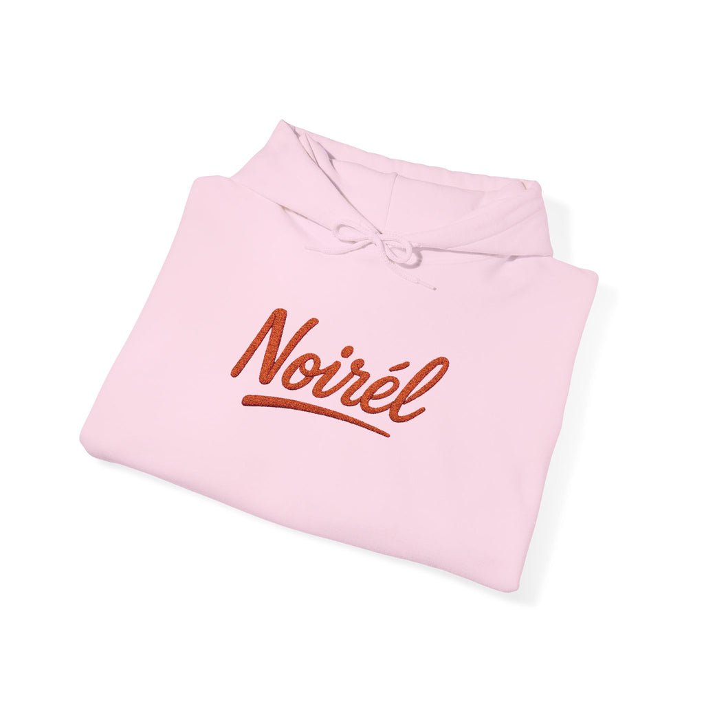 NOIRÉL Script Hoodie – Orange gesticktes Logo