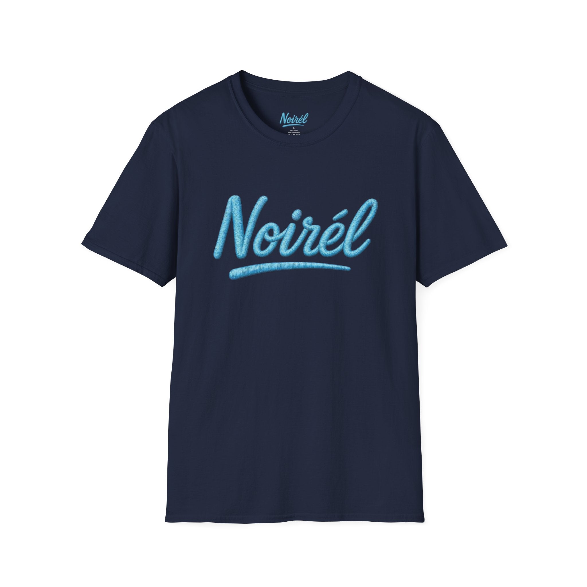 NOIRÉL T-Shirt – Light Blue Script Print