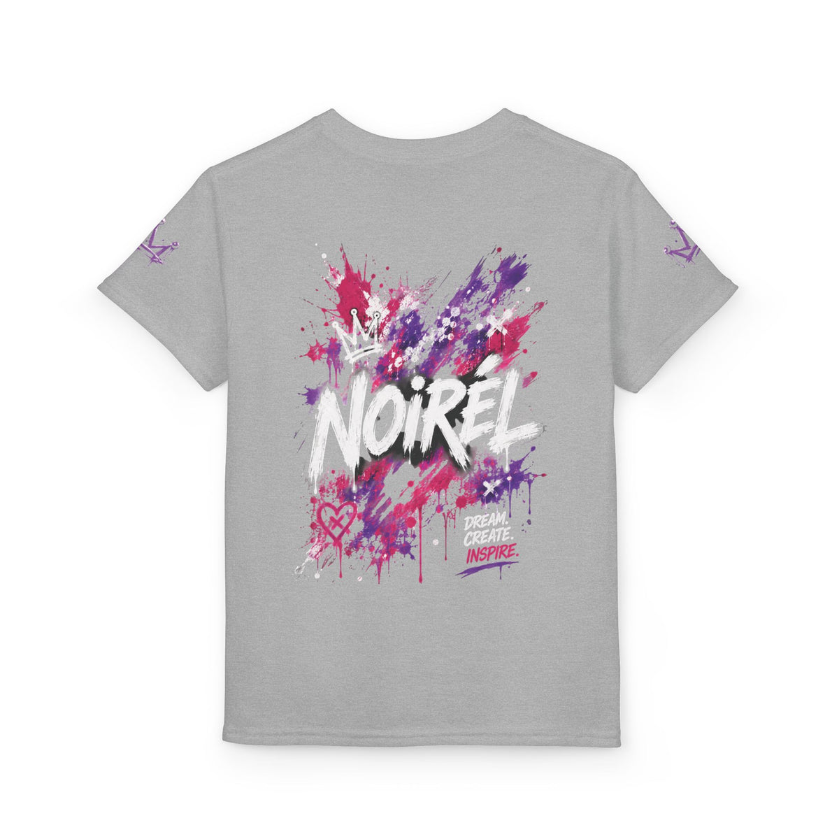 Noirel Kinder T-Shirt – Purple Crown Graffiti Tee