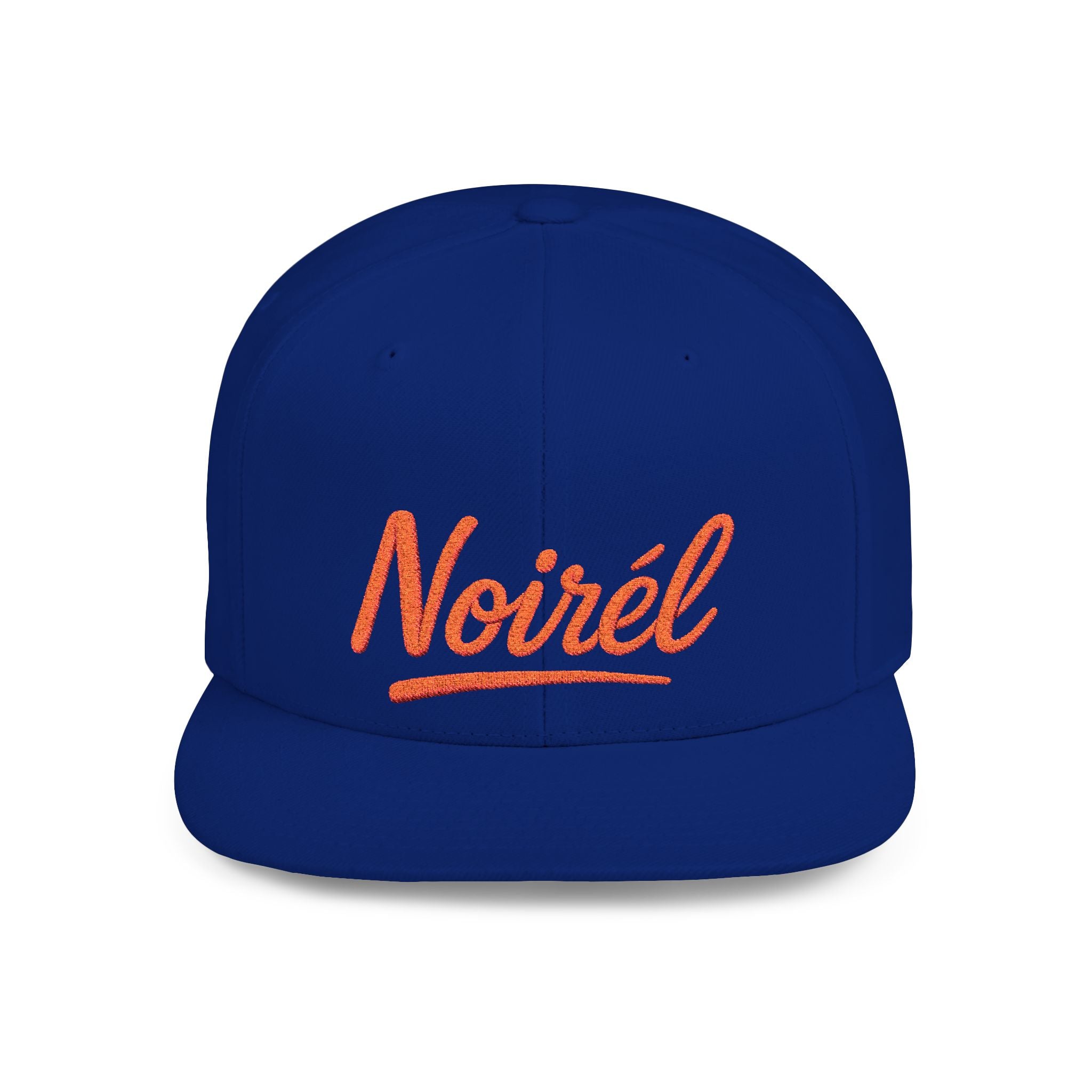 Snapback Hat — Noirél Embroidered Flat Bill Cap