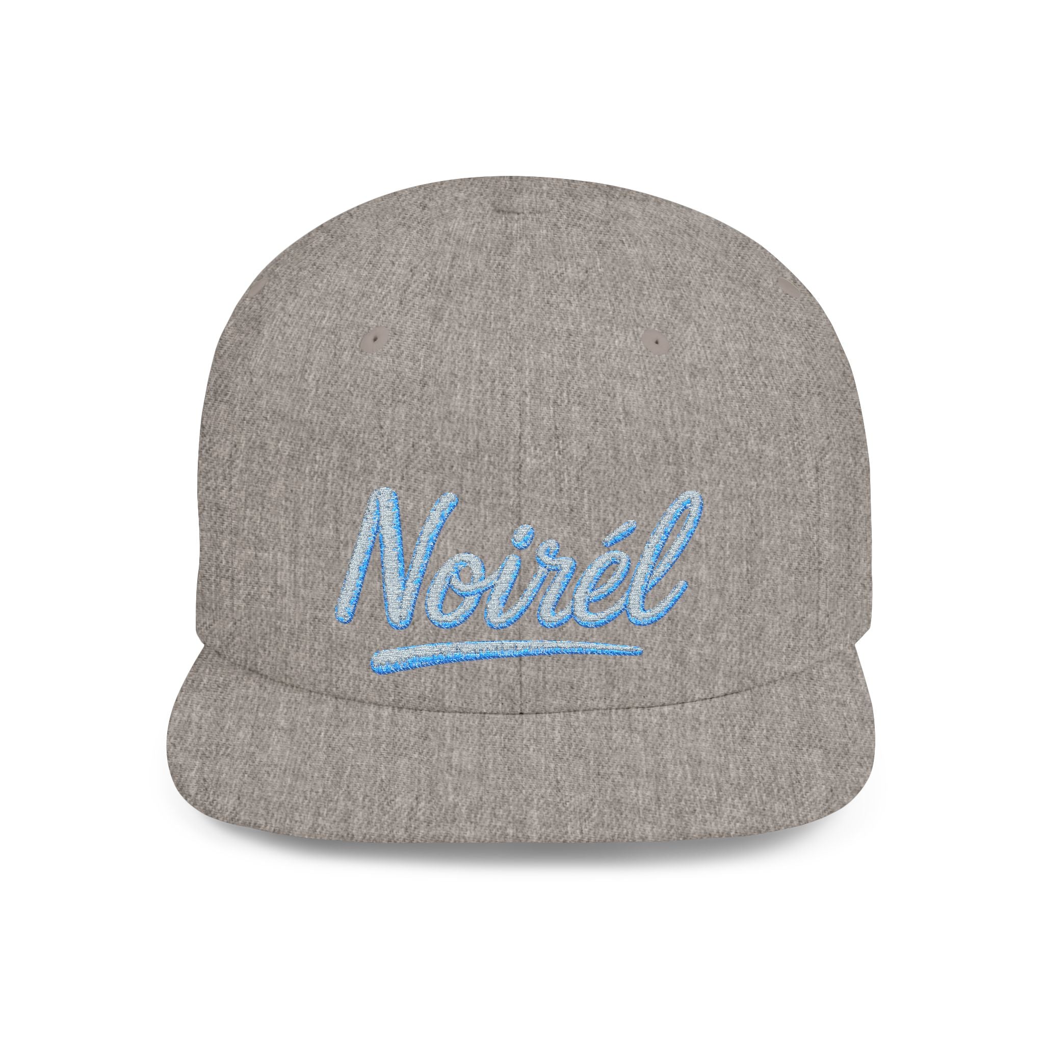 NOIRÉL Snapback – Light blue Script Embroidered