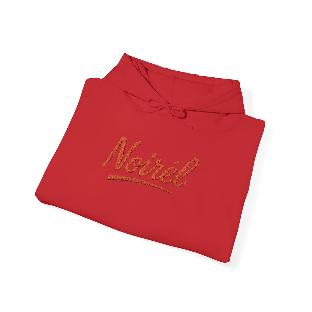NOIRÉL Script Hoodie – Orange gesticktes Logo