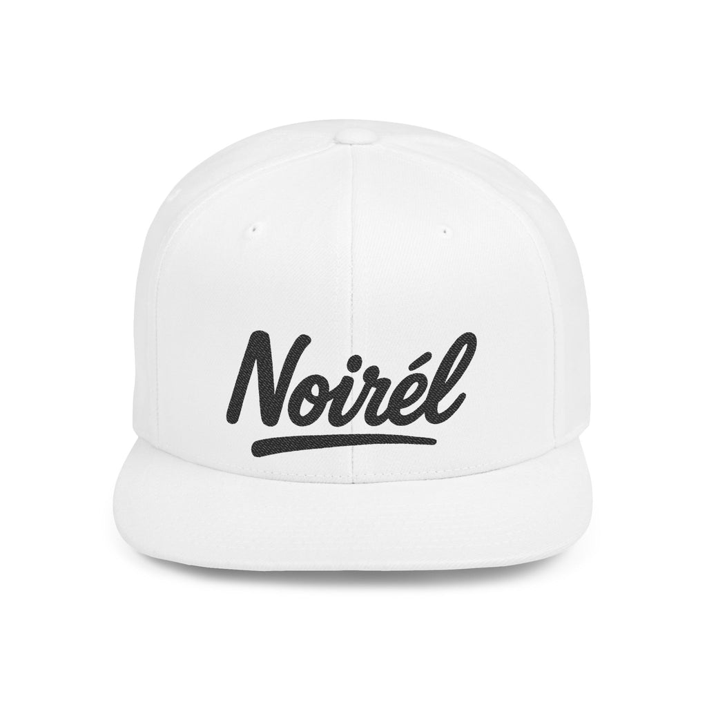 NOIRÉL Snapback – Black Script Flat Bill