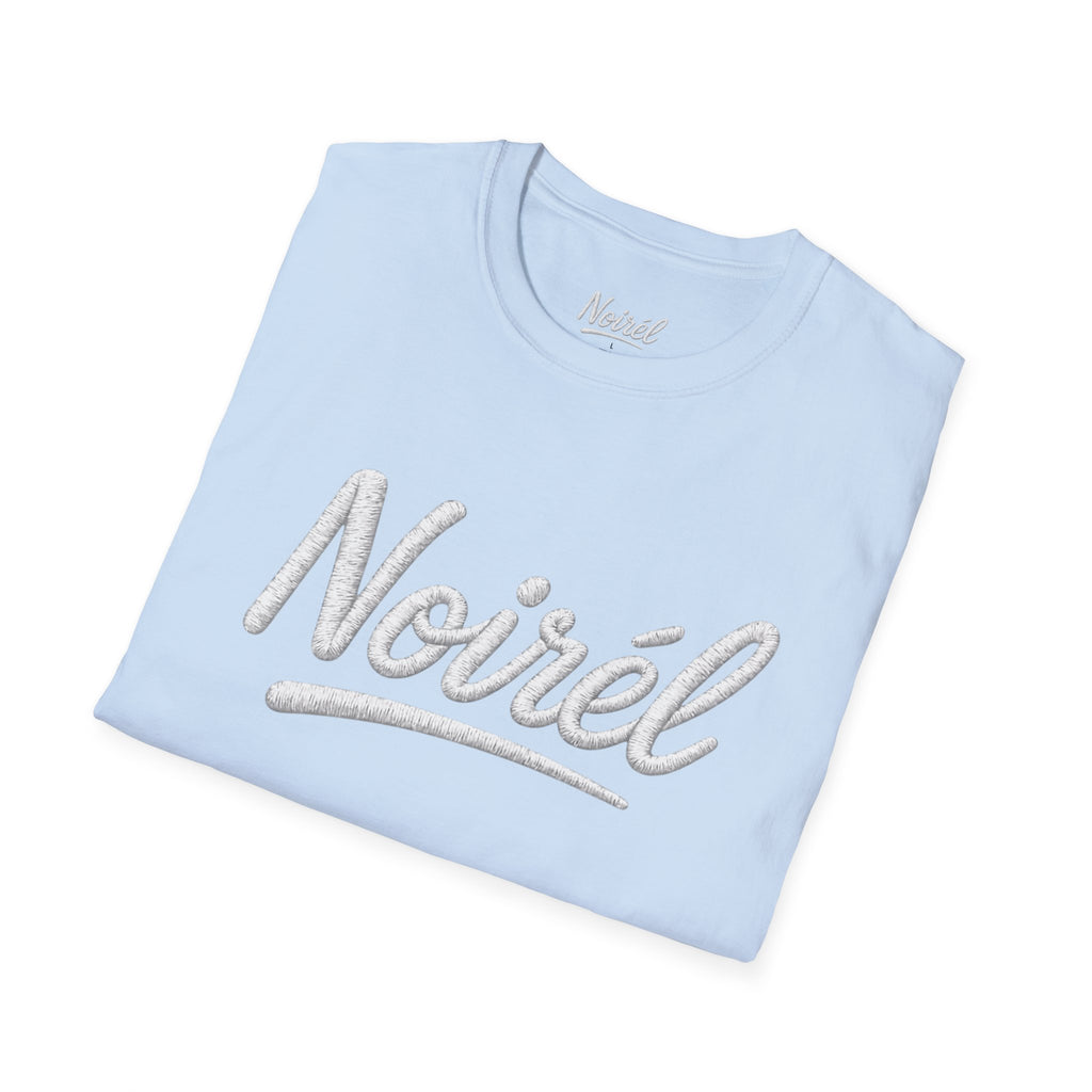 NOIRÉL T-Shirt – White Script Print