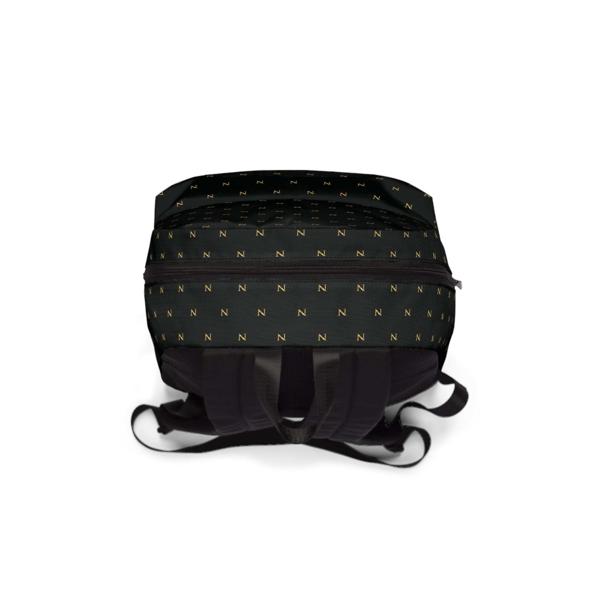 Noirel Monogram Backpack — Luxe Black & Gold Classic Backpack