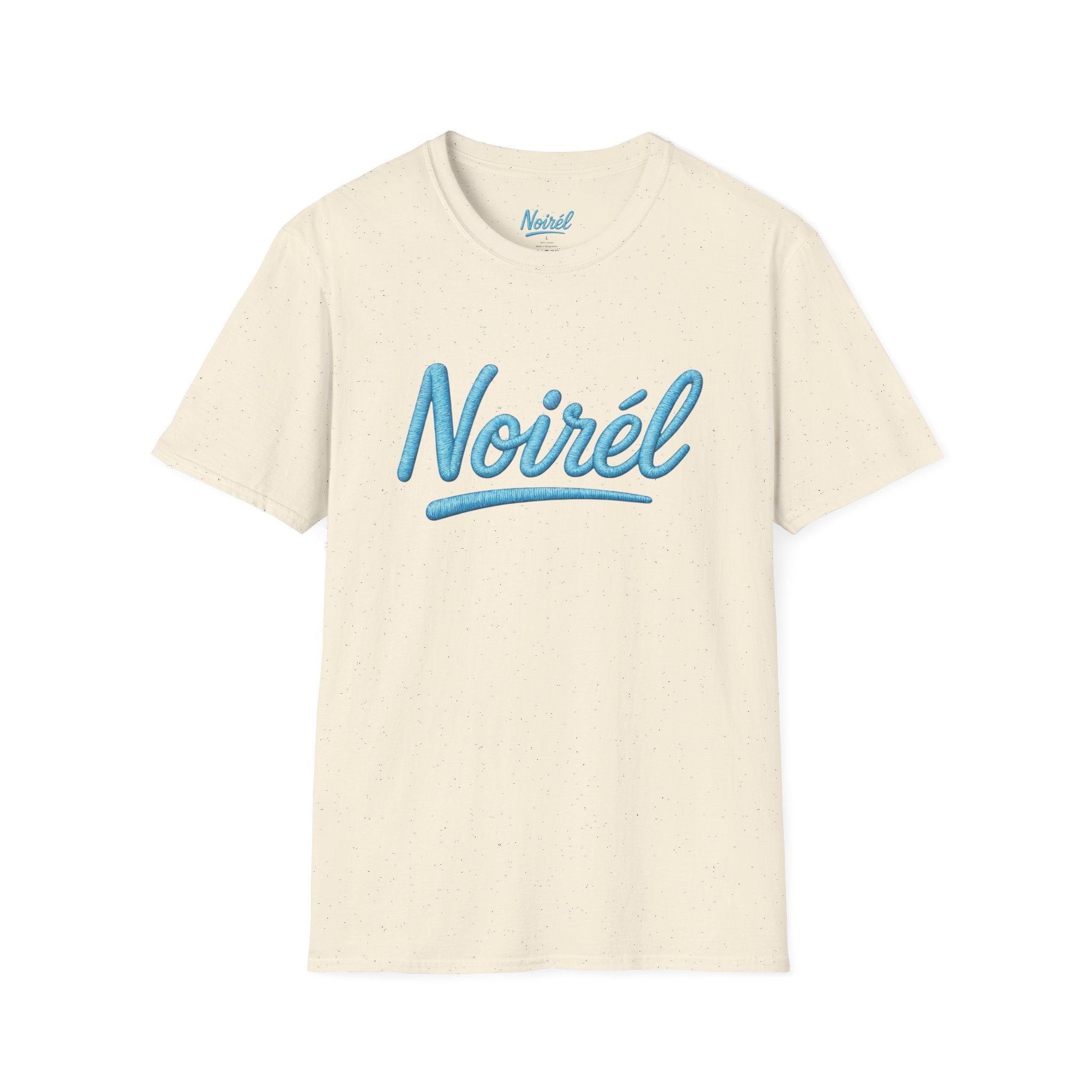NOIRÉL T-Shirt – Light Blue Script Print