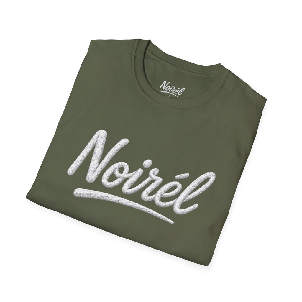 NOIRÉL T-Shirt – White Script Print