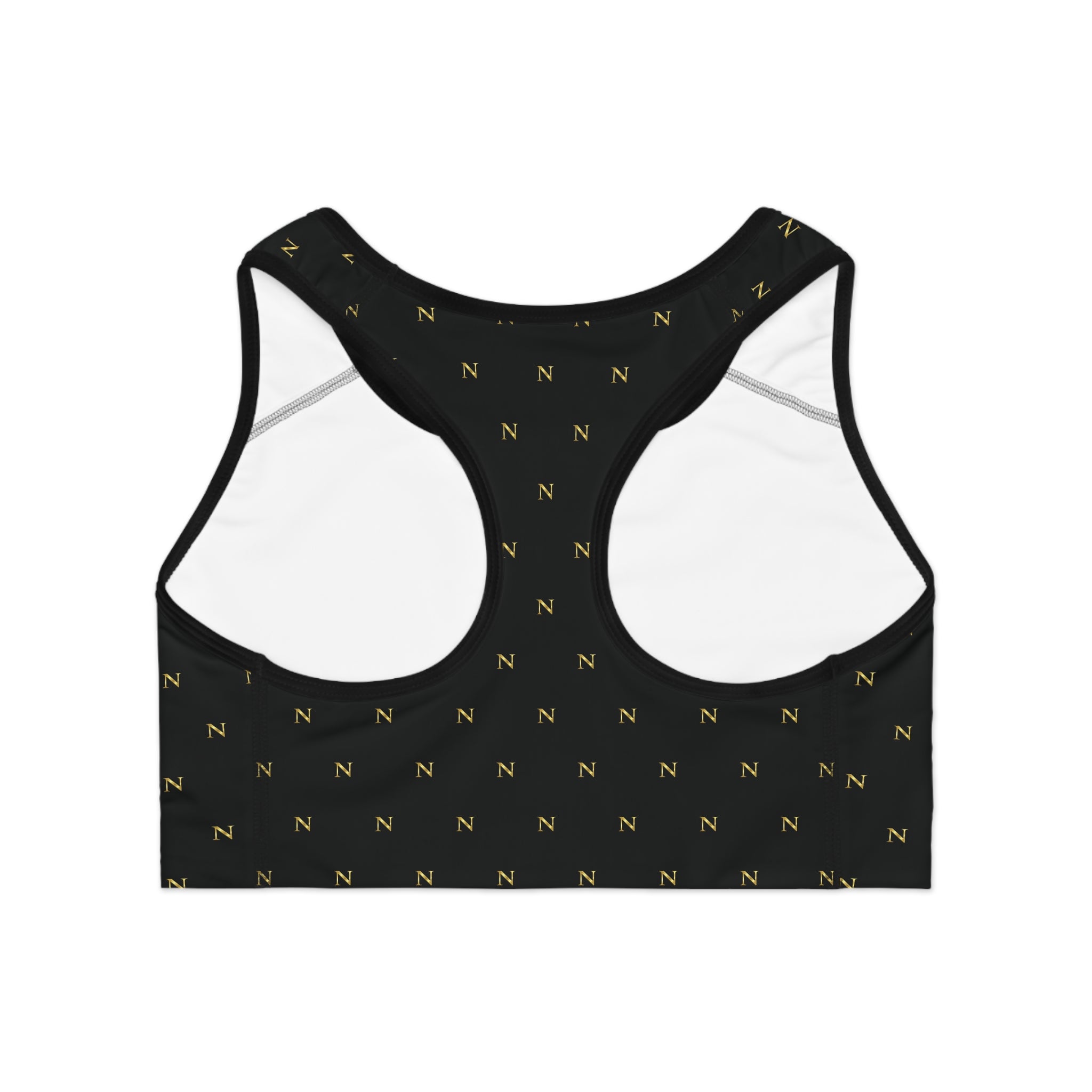 NOIRÉL Sports Bra – Black Gold All Over
