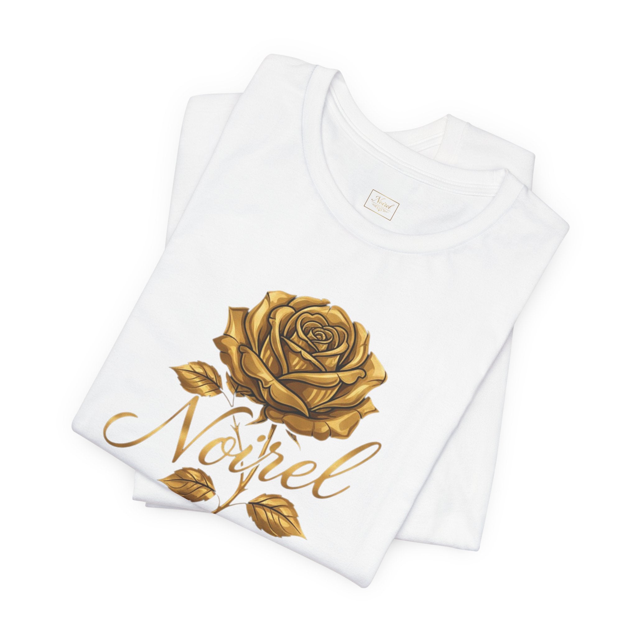 Gold Rose 'Angel' T‑Shirt — Vintage Floral Graphic Tee