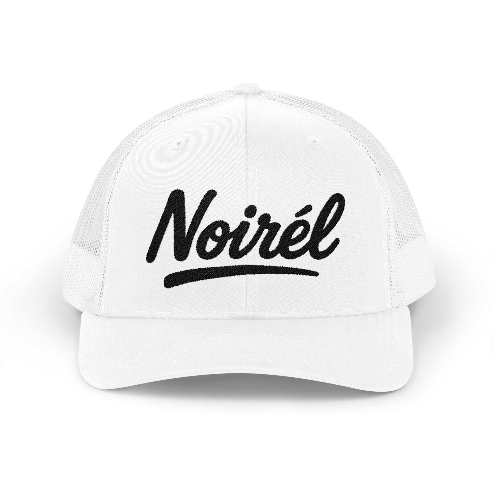 Noirél Trucker Cap — Retro Script Snapback Hat