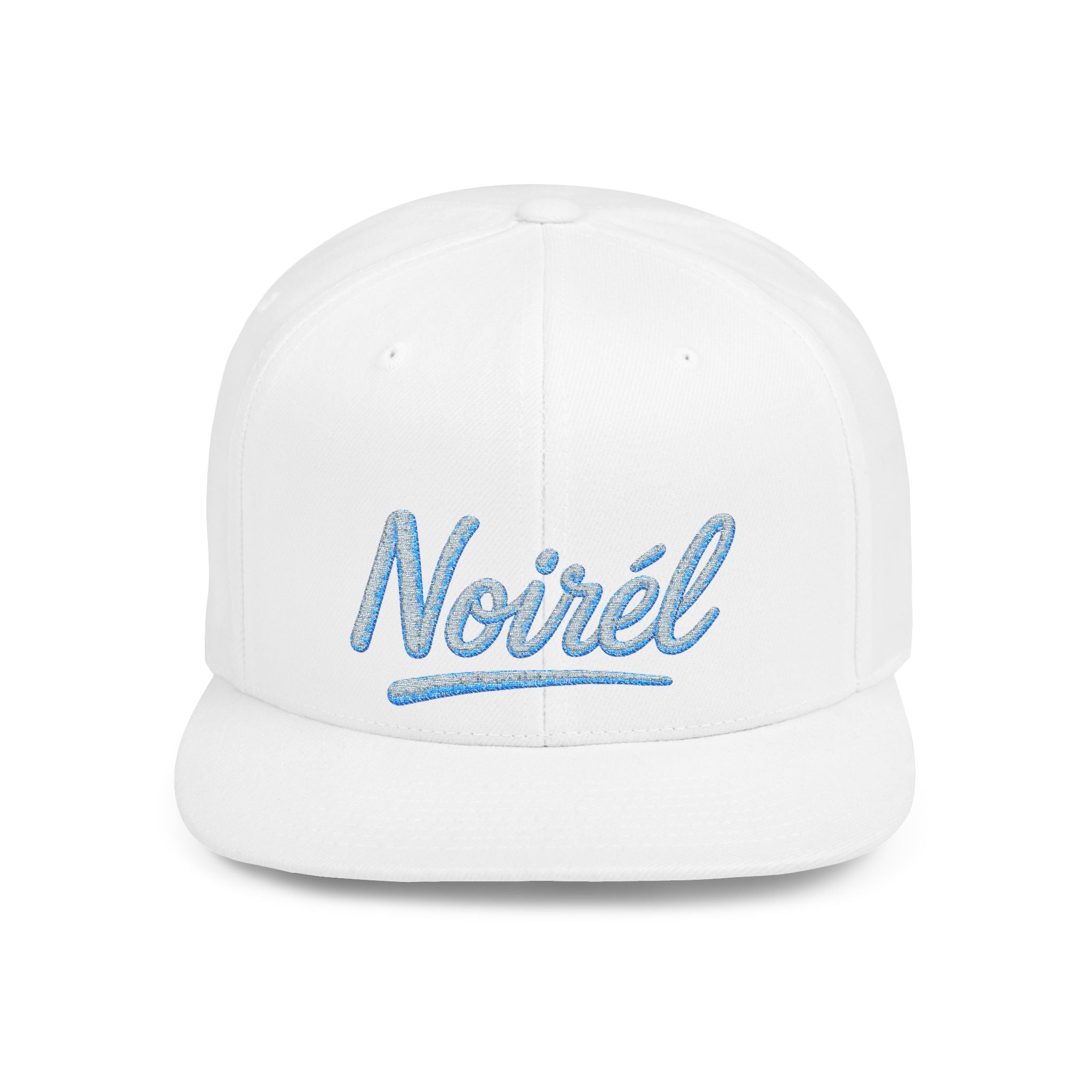 NOIRÉL Snapback – Light blue Script Embroidered
