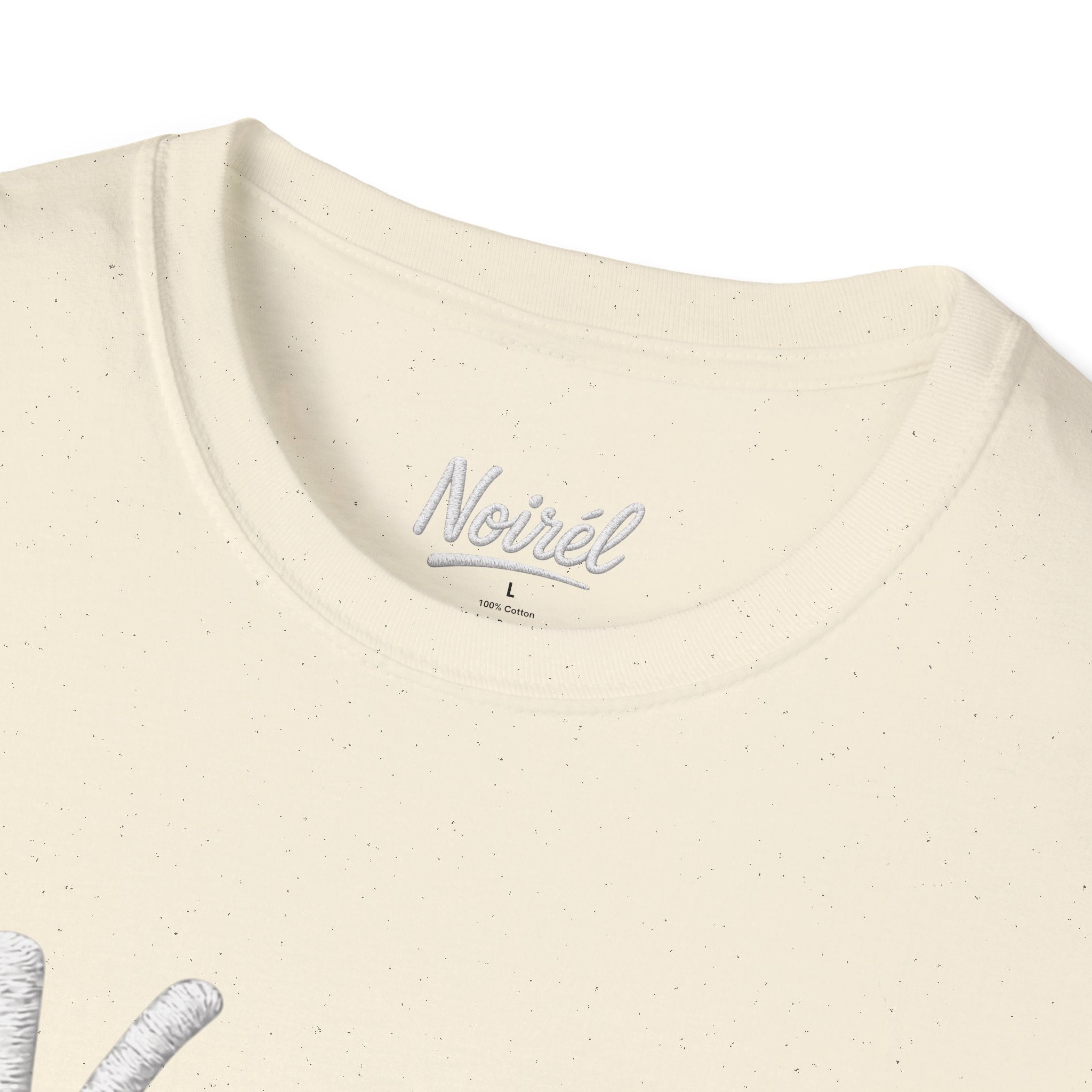 NOIRÉL T-Shirt – White Script Print