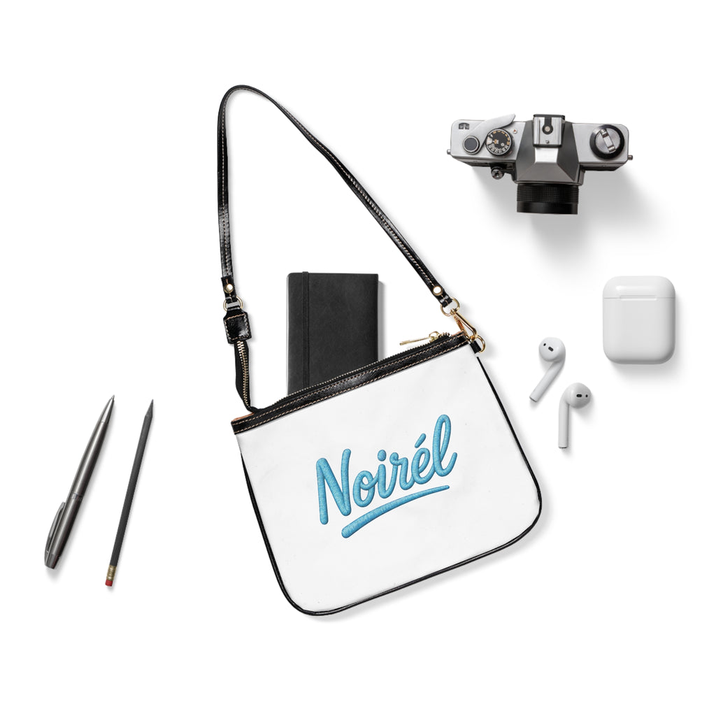 NOIRÉL Shoulder Bag – Hellblau Script Print