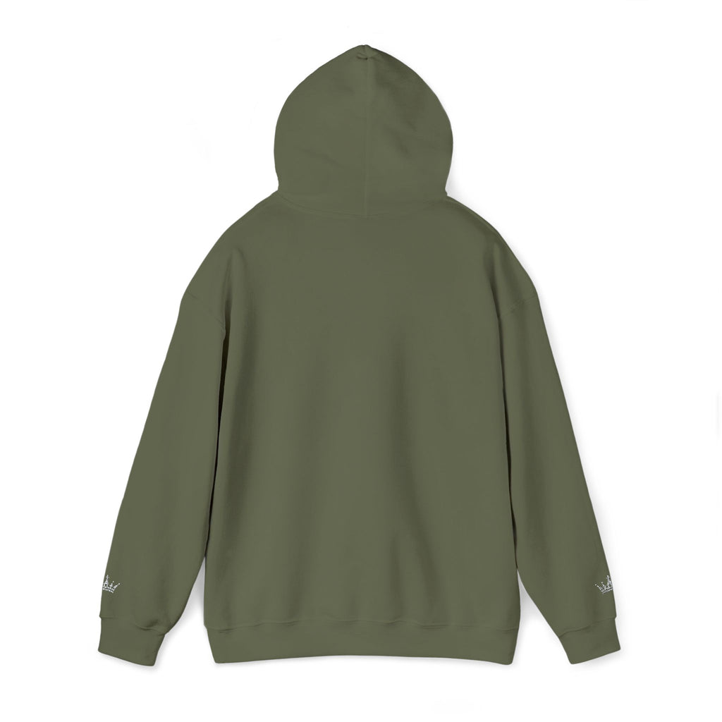 NOIRÉL Script Hoodie – Weiß gesticktes Logo