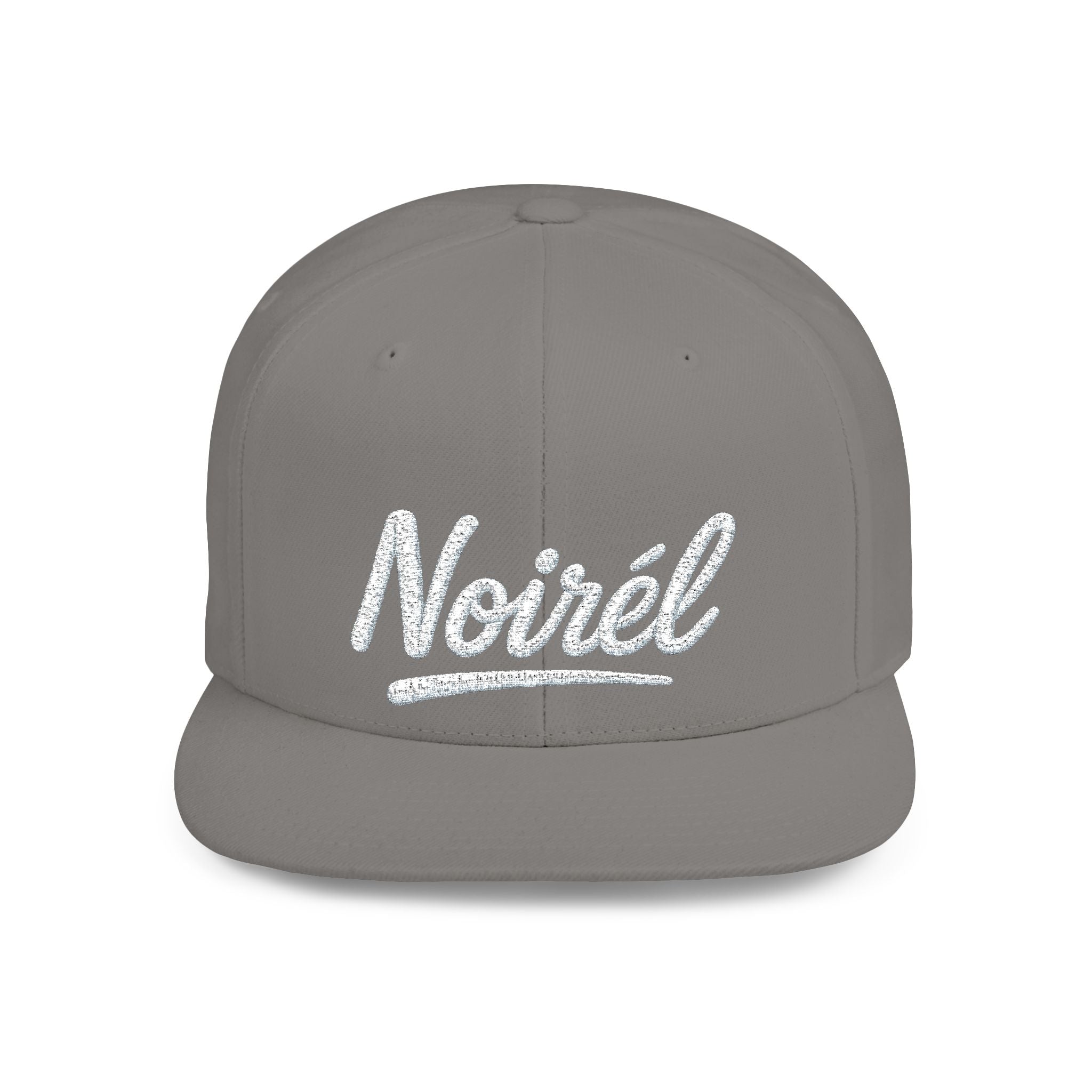 Snapback Hat — 'Nohel' Script Flat-Bill Baseball Cap