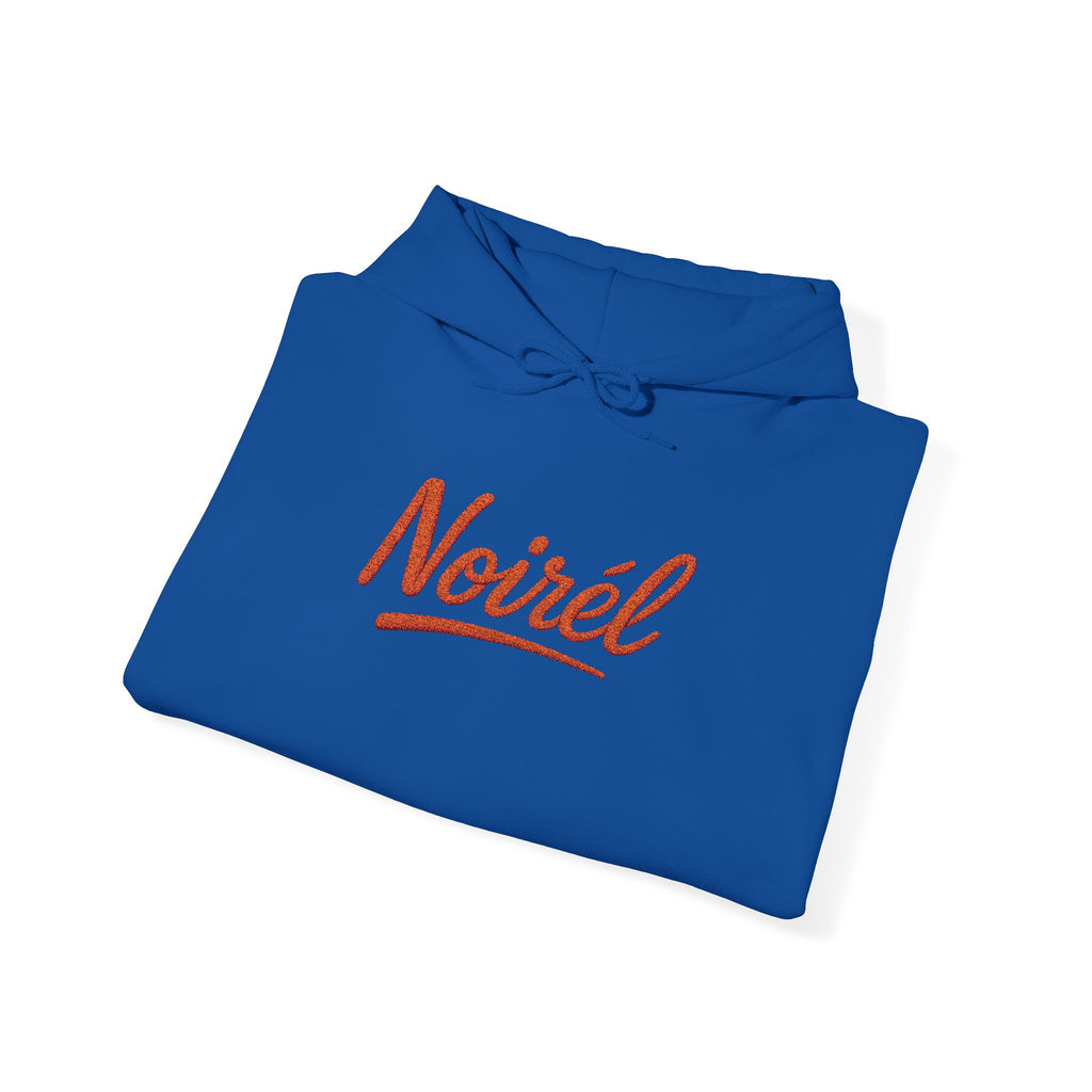 NOIRÉL Script Hoodie – Orange gesticktes Logo