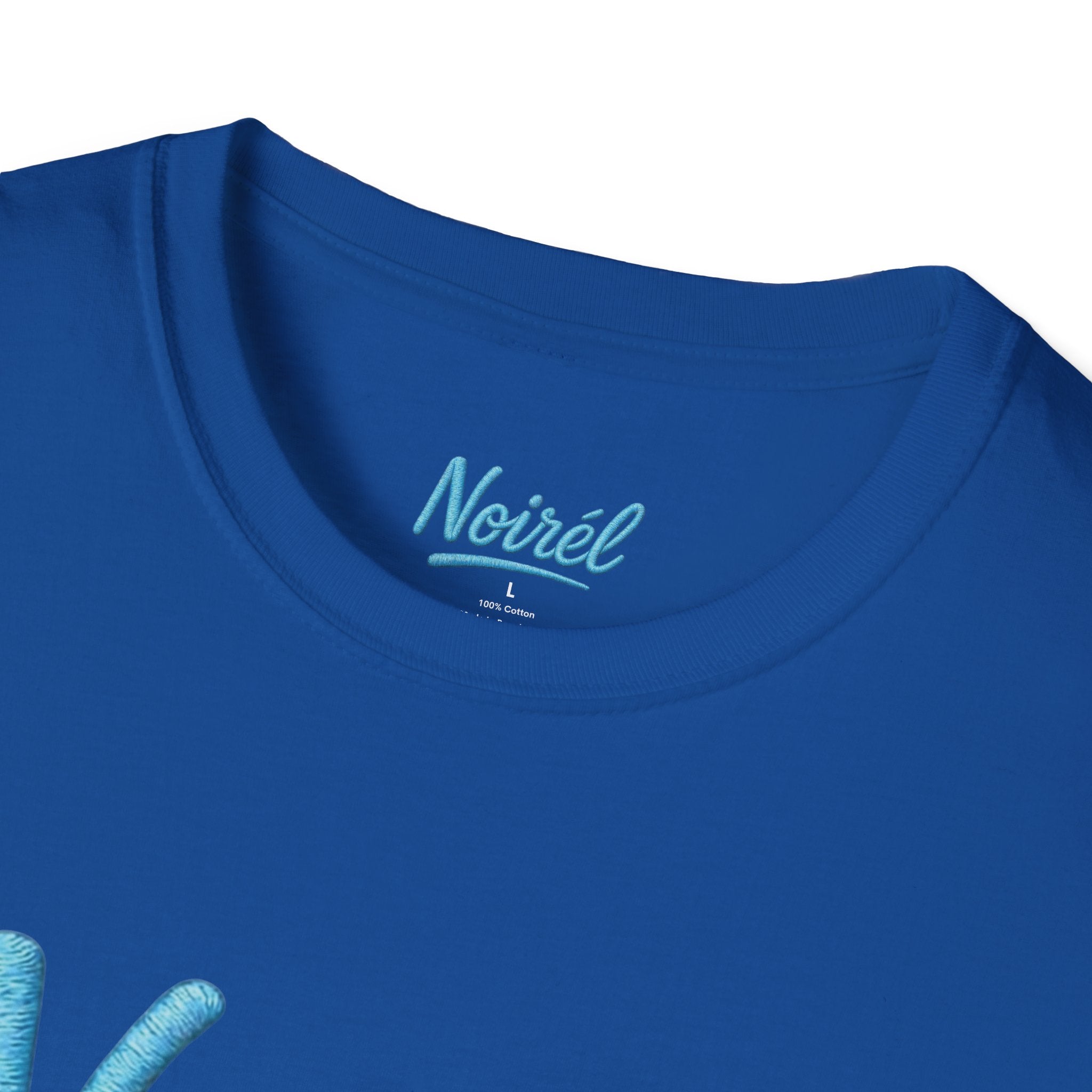 NOIRÉL T-Shirt – Light Blue Script Print