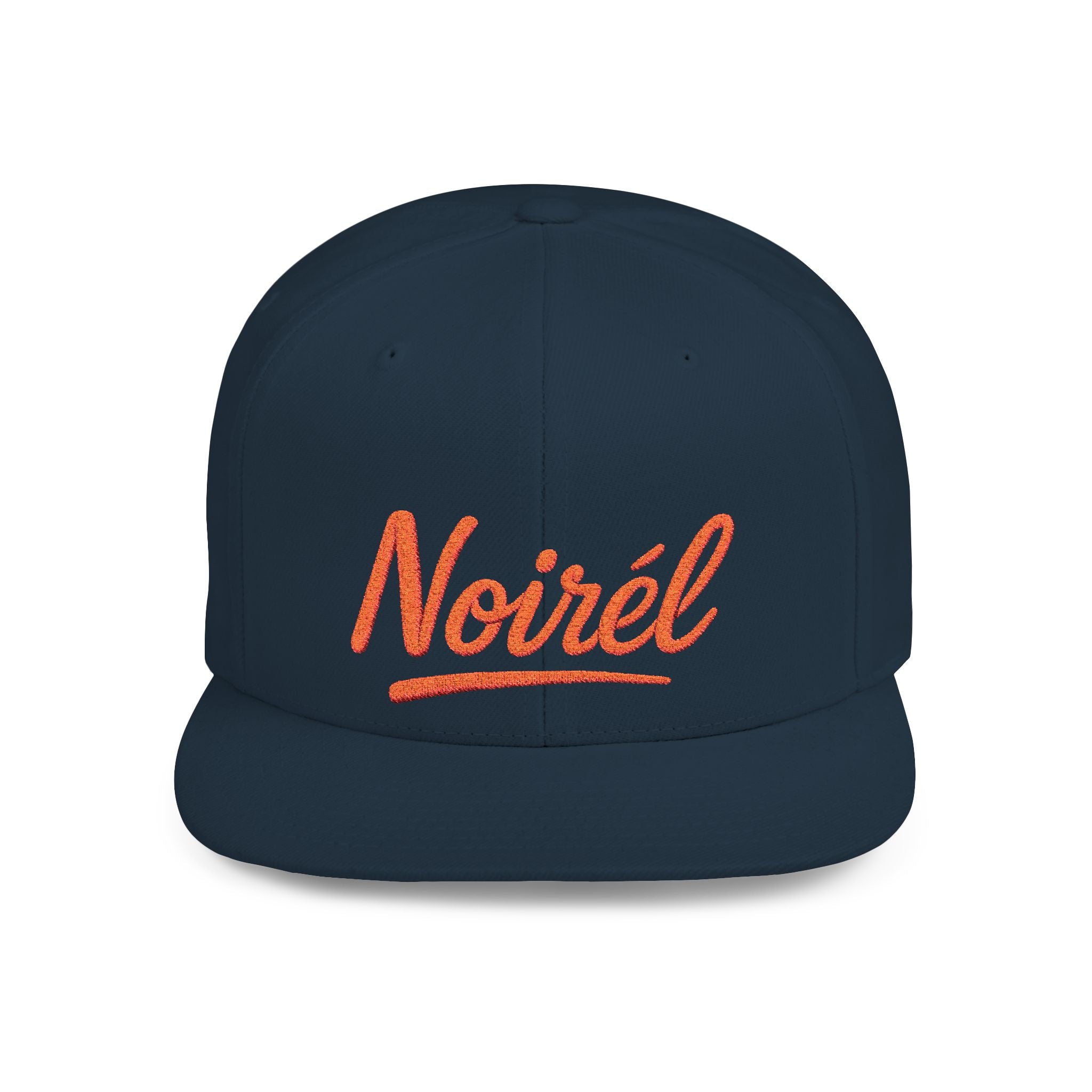 Snapback Hat — Noirél Embroidered Flat Bill Cap