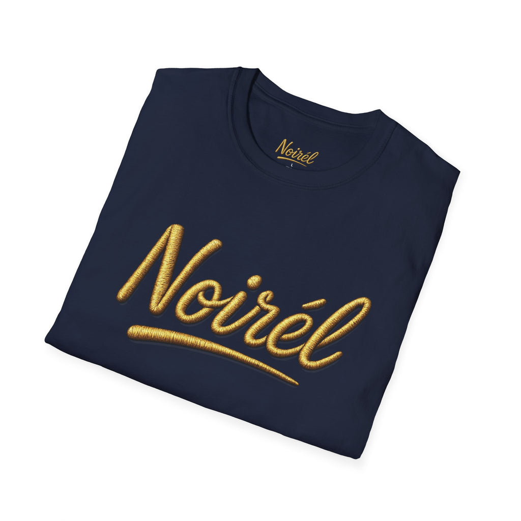 NOIRÉL T-Shirt – Gold Script Print