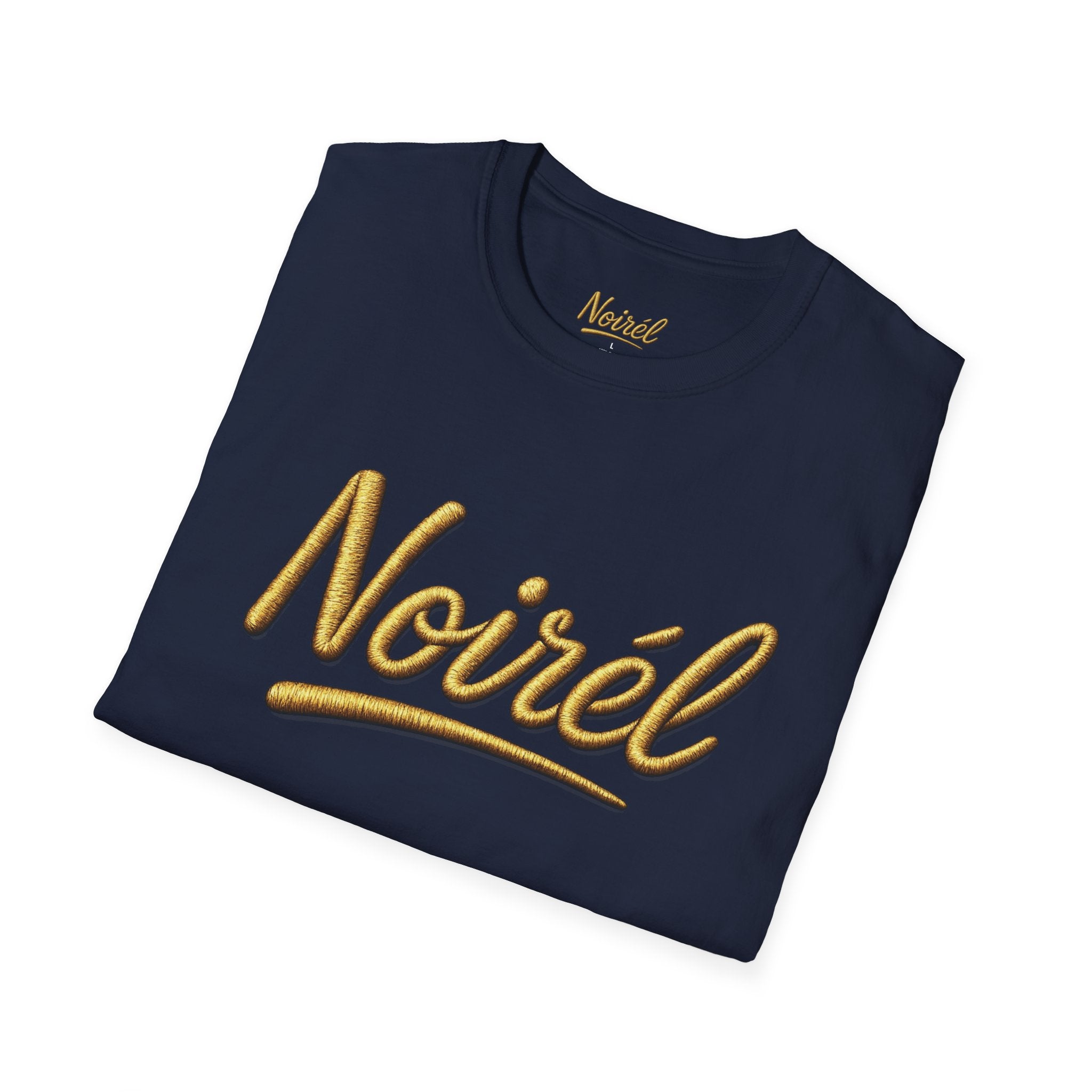 NOIRÉL T-Shirt – Gold Script Print