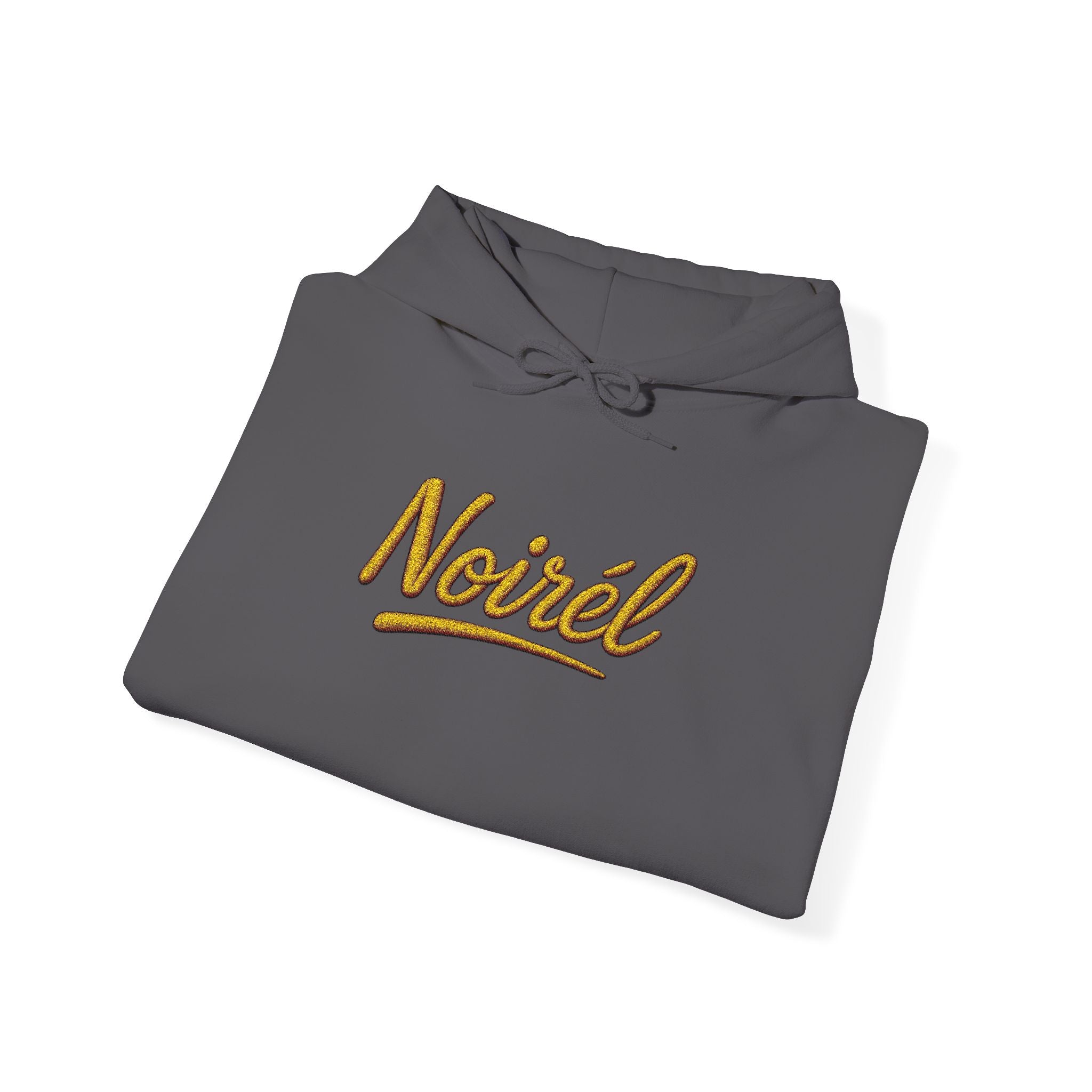NOIRÉL Script Hoodie – Gold gesticktes Logo