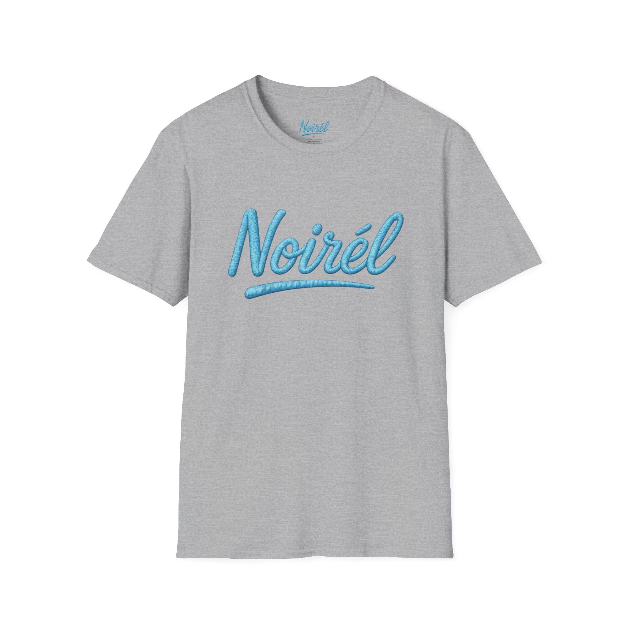 NOIRÉL T-Shirt – Light Blue Script Print
