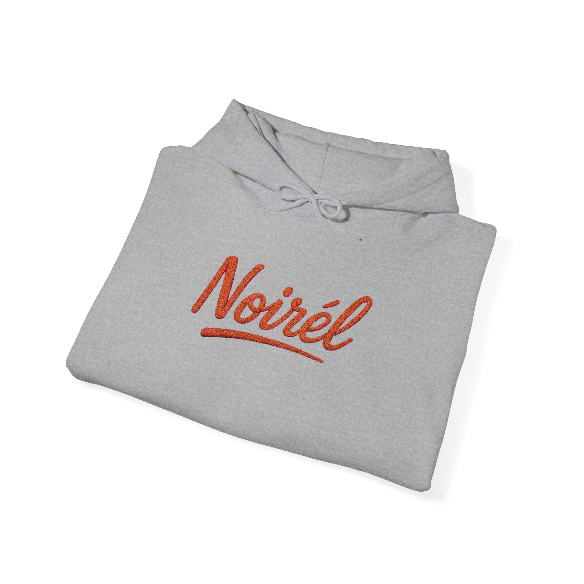 NOIRÉL Script Hoodie – Orange gesticktes Logo